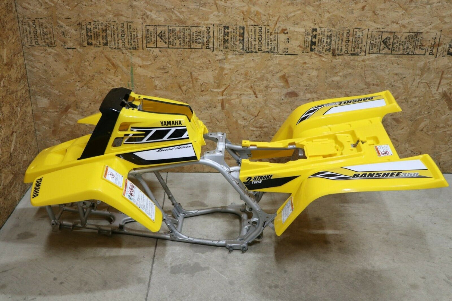 Yamaha Banshee fenders gas tank plastic grill graphics BLACK  YELLOW 2006 50th 7