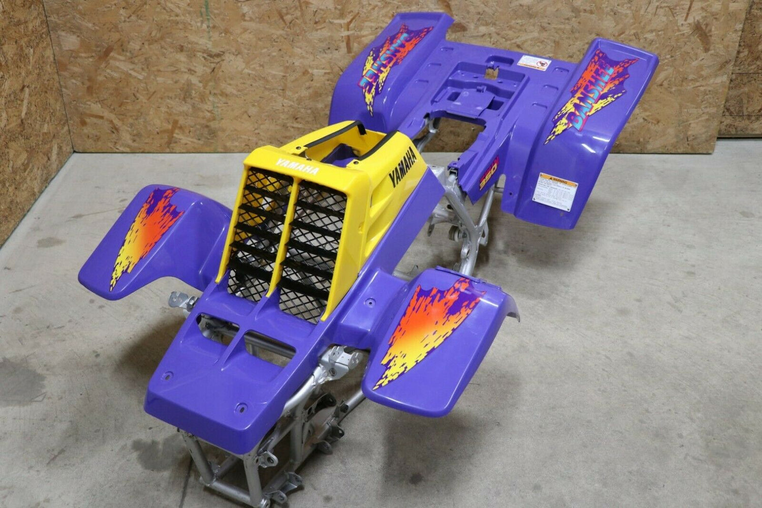 Yamaha Banshee fenders + gas tank plastic grill + graphics VIOLET PURPLE 1994 2