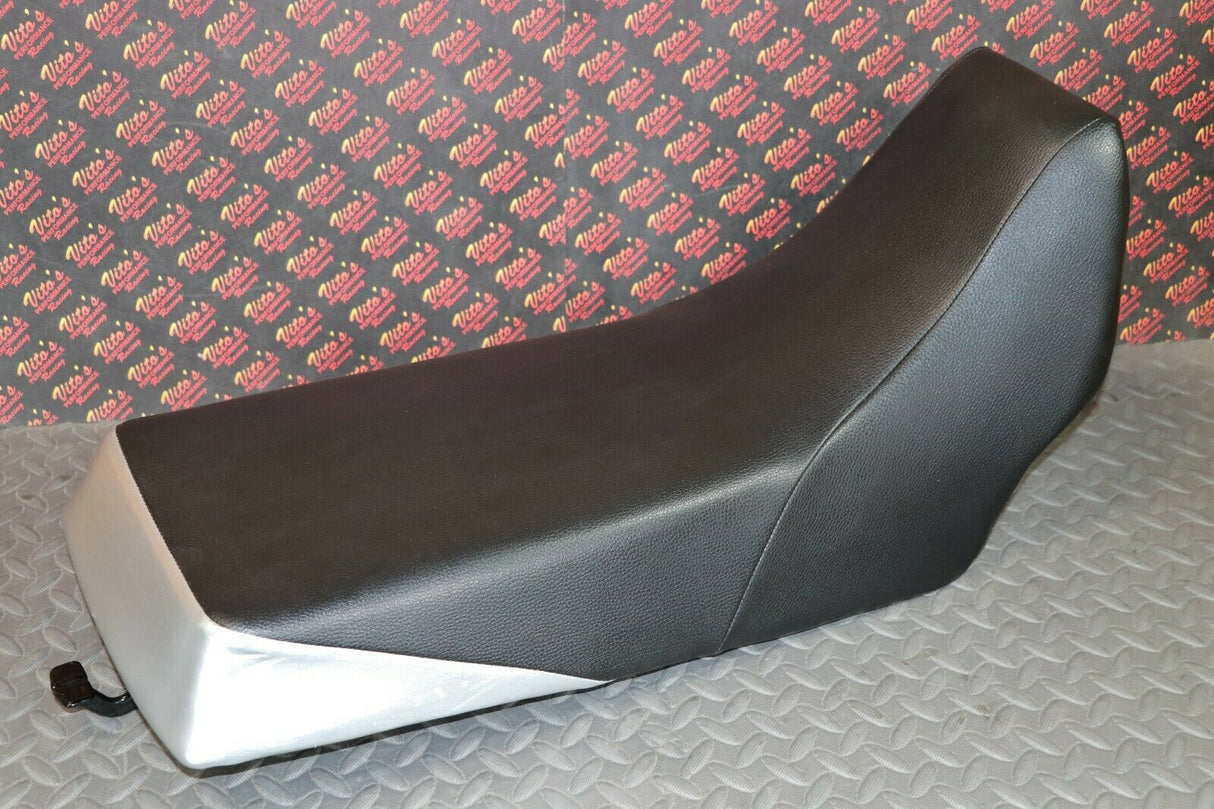 NEW Complete seat 1987-2006 Yamaha Banshee cover latch foam BLACK + SILVER 1