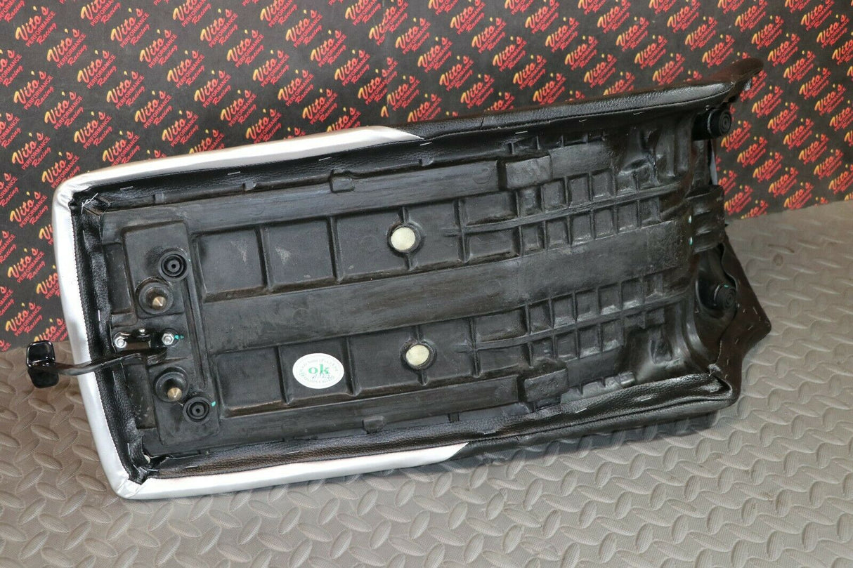 NEW Complete seat 1987-2006 Yamaha Banshee cover latch foam BLACK + SILVER 5