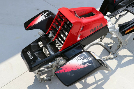Yamaha Banshee fenders + gas tank plastic grill + graphics BLACK RED 1997 4