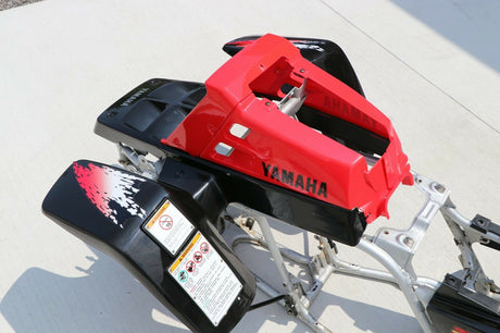 Yamaha Banshee fenders + gas tank plastic grill + graphics BLACK RED 1997 5