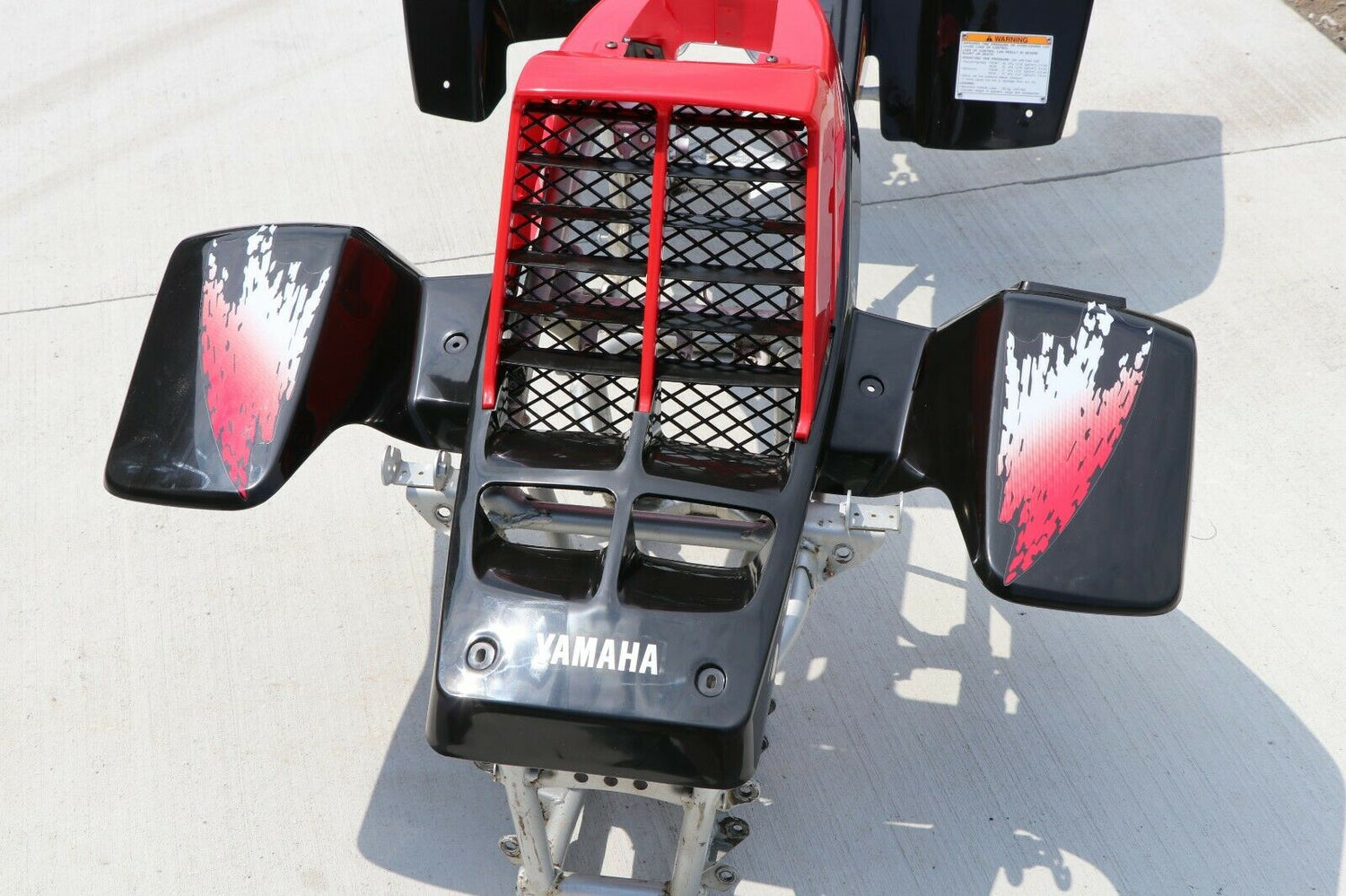 Yamaha Banshee fenders + gas tank plastic grill + graphics BLACK RED 1997 7