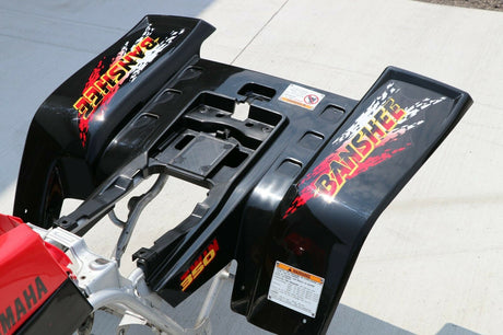 Yamaha Banshee fenders + gas tank plastic grill + graphics BLACK RED 1997 10