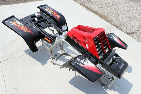 Yamaha Banshee fenders + gas tank plastic grill + graphics BLACK RED 1997 11
