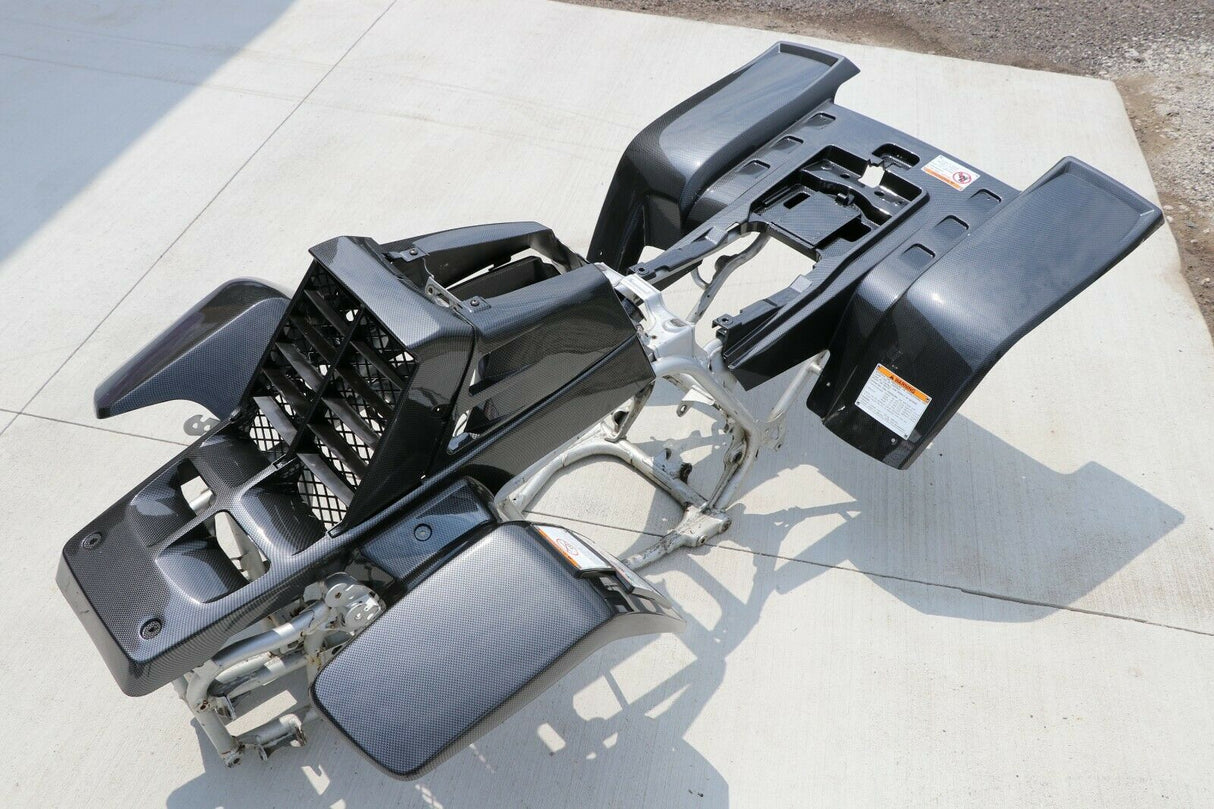 Yamaha Banshee fenders + gas tank plastic + grill plastic CARBON FIBER GLOSS 1