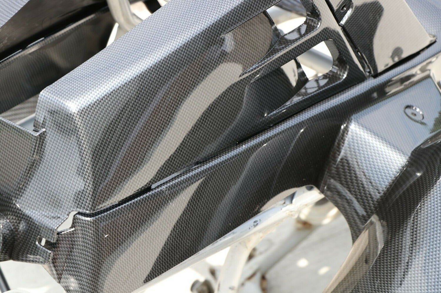 Yamaha Banshee fenders + gas tank plastic + grill plastic CARBON FIBER GLOSS 5
