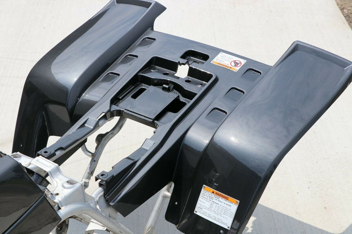 Yamaha Banshee fenders + gas tank plastic + grill plastic CARBON FIBER GLOSS 9