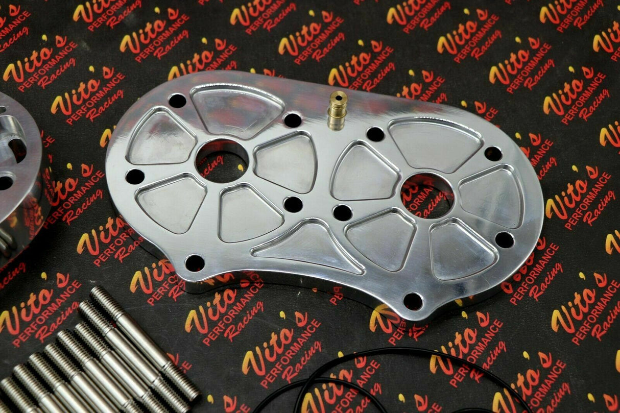 Polished COOL HEAD aftermarket billet aluminum 1987-2006 Banshee + 20cc DOMES 4