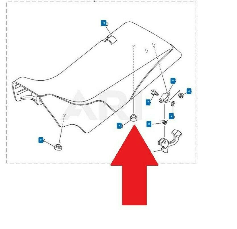 2 x REAR Rubber seat cushion pad Yamaha Banshee Warrior YFZ450 Raptor 660 700 3