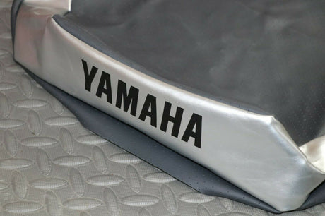 NEW SEAT COVER ONLY Yamaha Banshee cover BLACK DIMPLE + SILVER + LETTERS 4