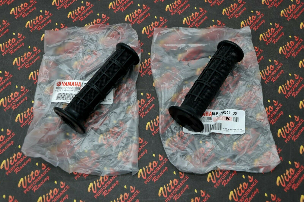 2 x Handlebar grips OEM FACTORY Yamaha ATV Banshee YFZ450 Raptor 700 660 350 1