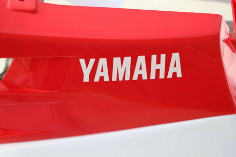 Yamaha Banshee fenders + gas tank plastic + grill + graphics WHITE  RED 1990 8