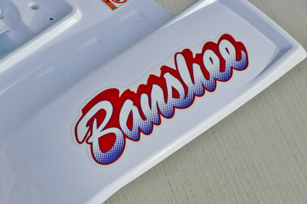 Yamaha Banshee fenders + gas tank plastic + grill + graphics WHITE  RED 1990 11