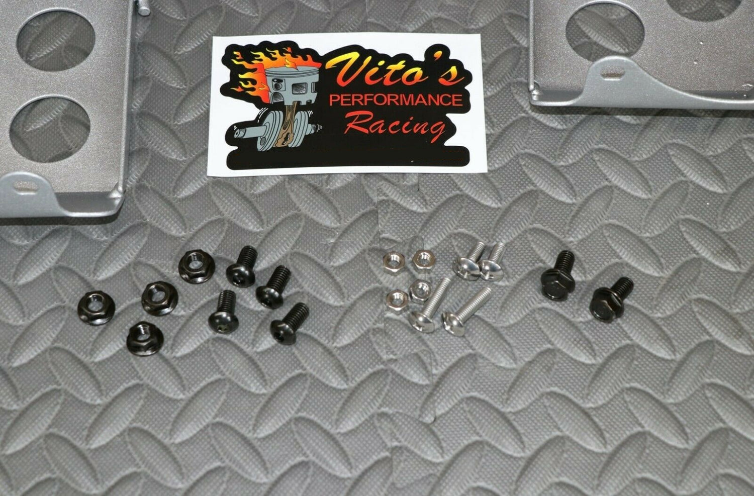 SILVER Heel Guards footrest Yamaha Banshee left right nerf bars plastic BOLT KIT 3