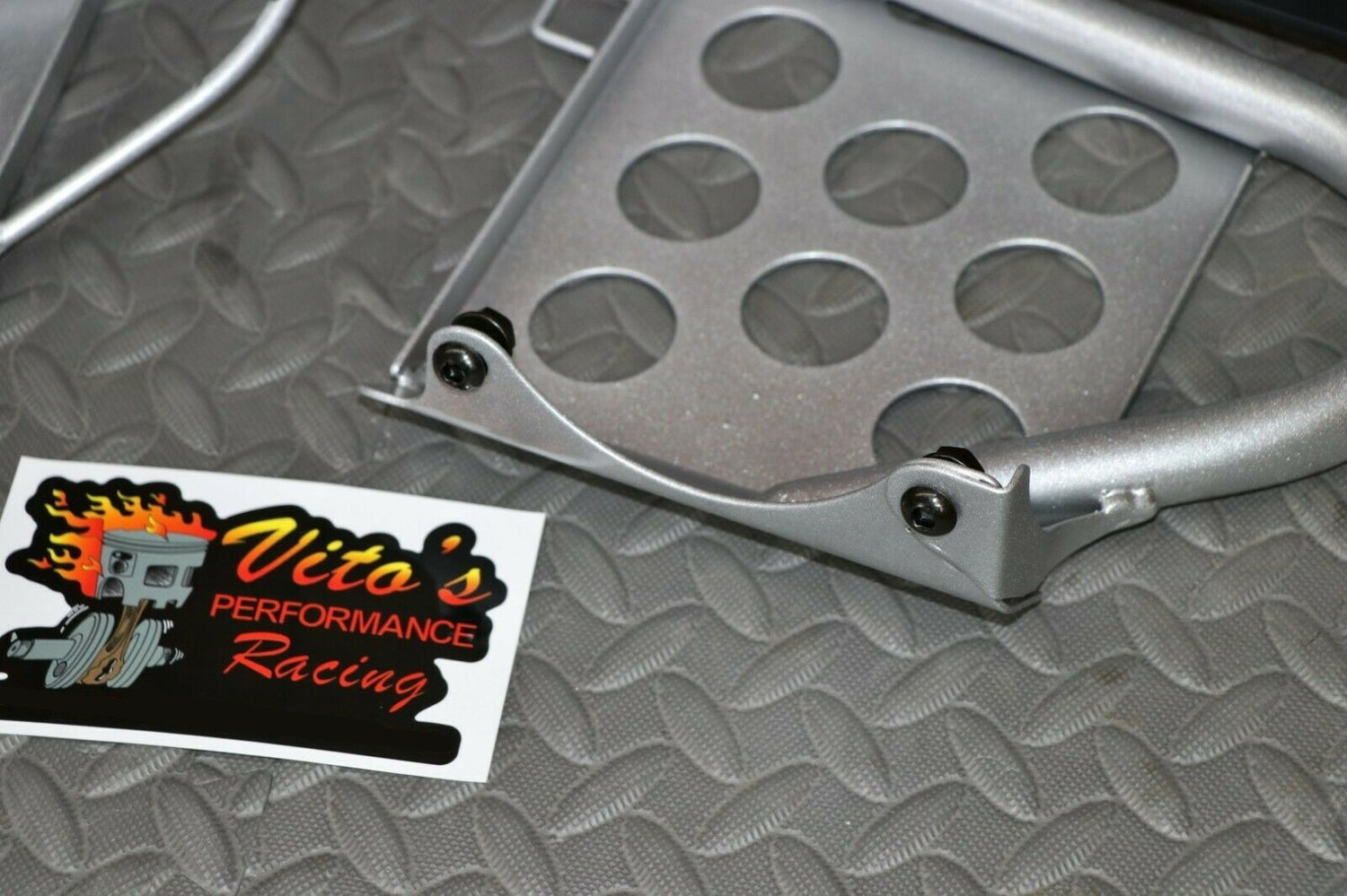 SILVER Heel Guards footrest Yamaha Banshee left right nerf bars plastic BOLT KIT 6