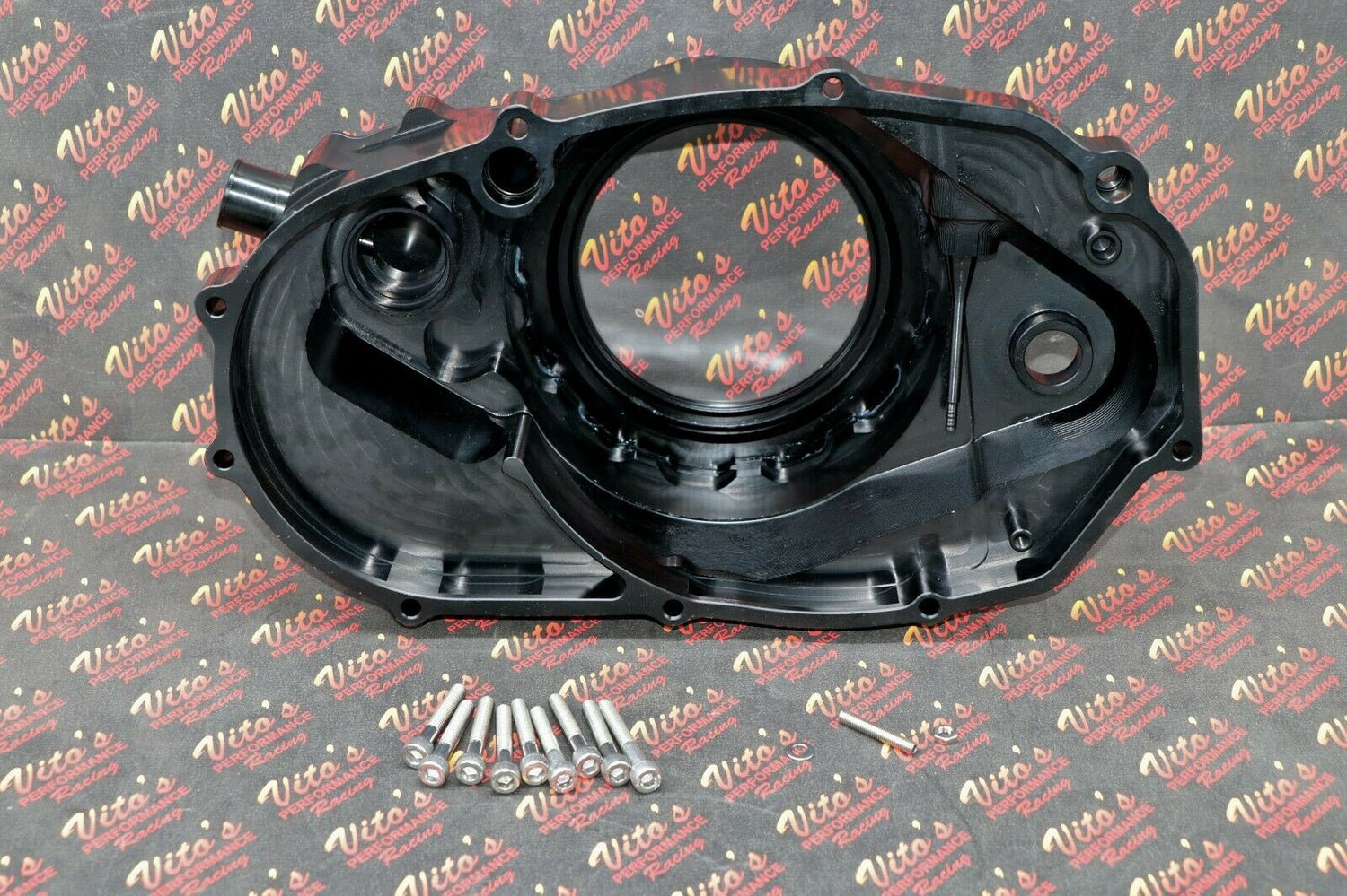 Billet aluminum Yamaha Banshee lock up CLUTCH COVER + clear window BLACK 9