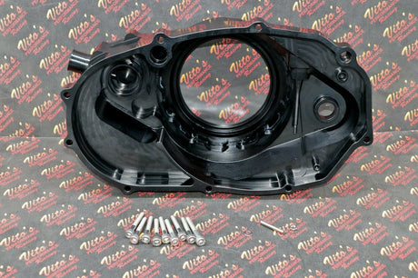 Billet aluminum Yamaha Banshee lock up CLUTCH COVER + clear window BLACK 9