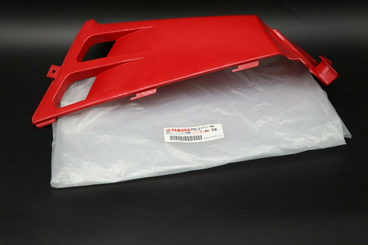 NEW OEM FACTORY gas tank side cover plastic wrap 1987-2006 RED LEFT discontinued 1