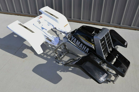 Yamaha Banshee fenders + gas tank plastic grill + graphics BLACK WHITE 2002 1