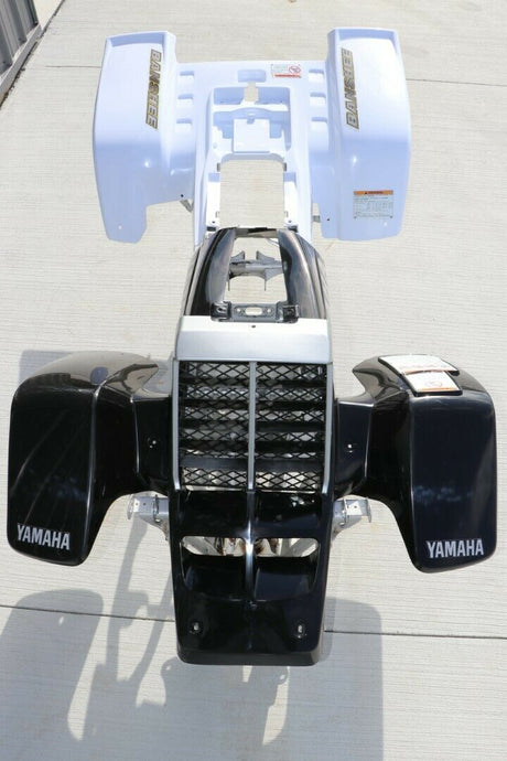 Yamaha Banshee fenders + gas tank plastic grill + graphics BLACK WHITE 2002 4