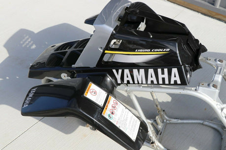 Yamaha Banshee fenders + gas tank plastic grill + graphics BLACK WHITE 2002 10
