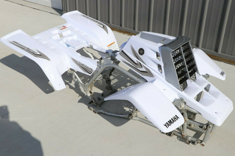 Yamaha Banshee fenders + gas tank plastic grill + graphics WHITE SILVER 2006 1