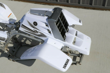 Yamaha Banshee fenders + gas tank plastic grill + graphics WHITE SILVER 2006 8