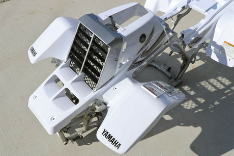 Yamaha Banshee fenders + gas tank plastic grill + graphics WHITE SILVER 2006 10