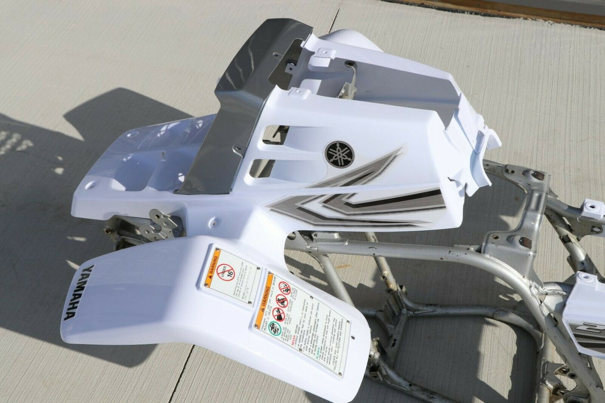 Yamaha Banshee fenders + gas tank plastic grill + graphics WHITE SILVER 2006 12