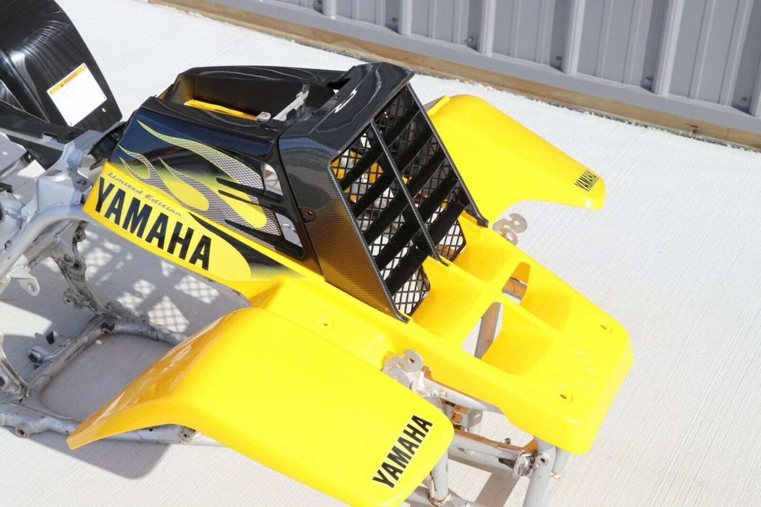 Banshee fenders gas tank plastic grill graphics BLACK YELLOW CARBON FIBER 2003LE 5
