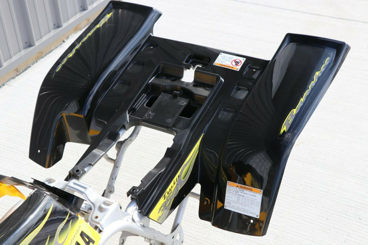 Banshee fenders gas tank plastic grill graphics BLACK YELLOW CARBON FIBER 2003LE 9