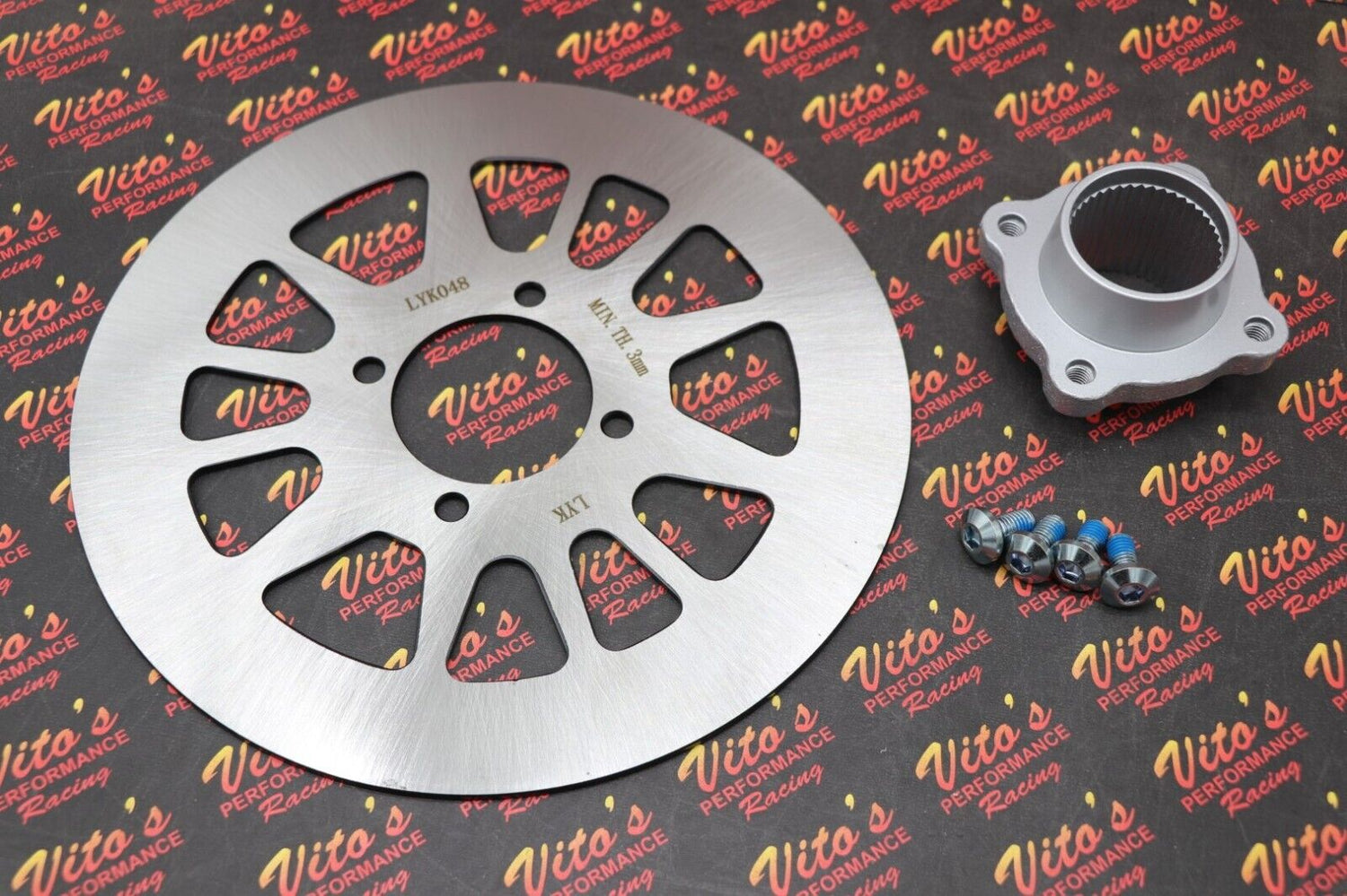 Vito's rear wheel disc brake rotor + hub + bolts - Yamaha Warrior 1990-2004 1