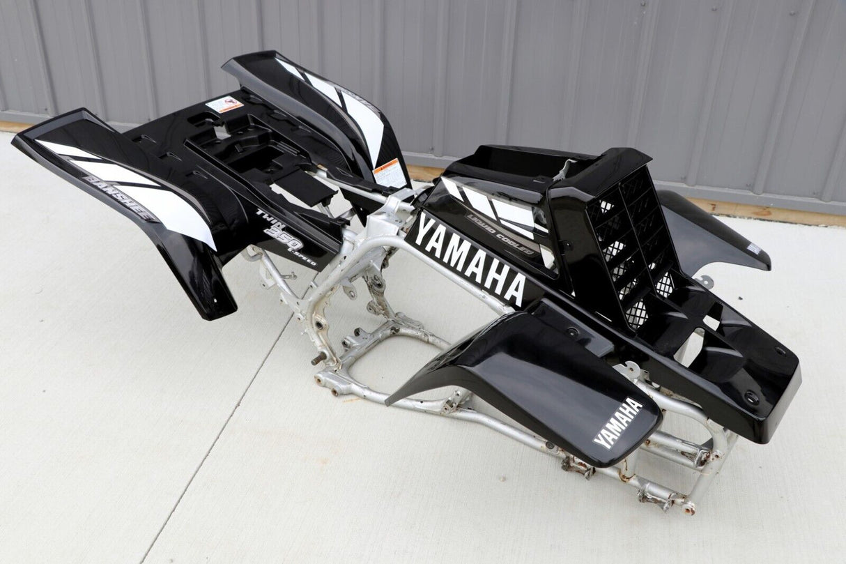 Yamaha Banshee fenders + gas tank plastic + rad cover grill + graphics BLACK 01 1