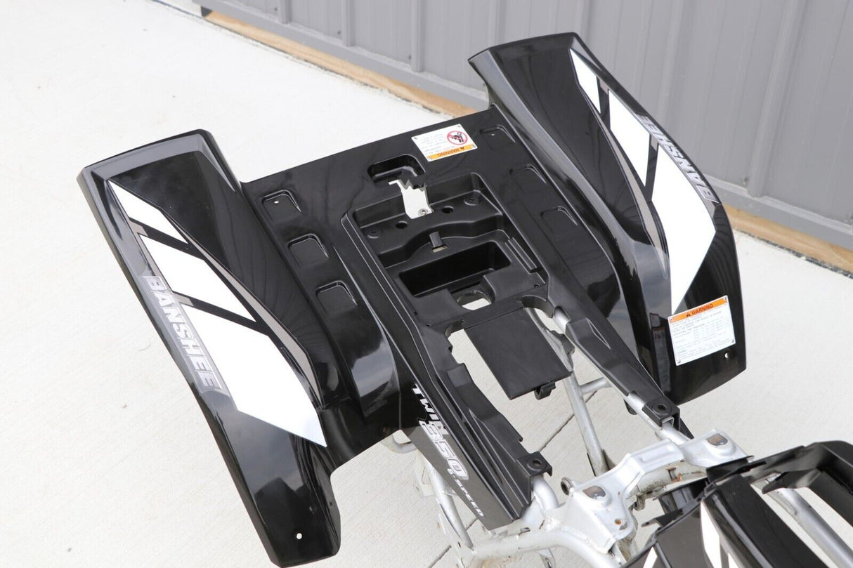 Yamaha Banshee fenders + gas tank plastic + rad cover grill + graphics BLACK 01 12