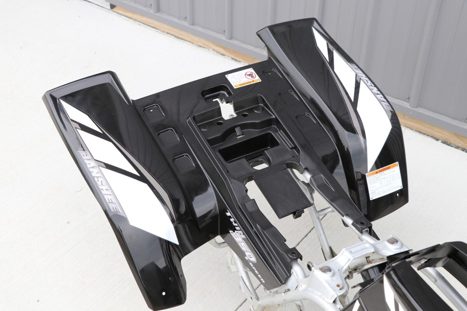 Yamaha Banshee fenders + gas tank plastic + rad cover grill + graphics BLACK 01 12