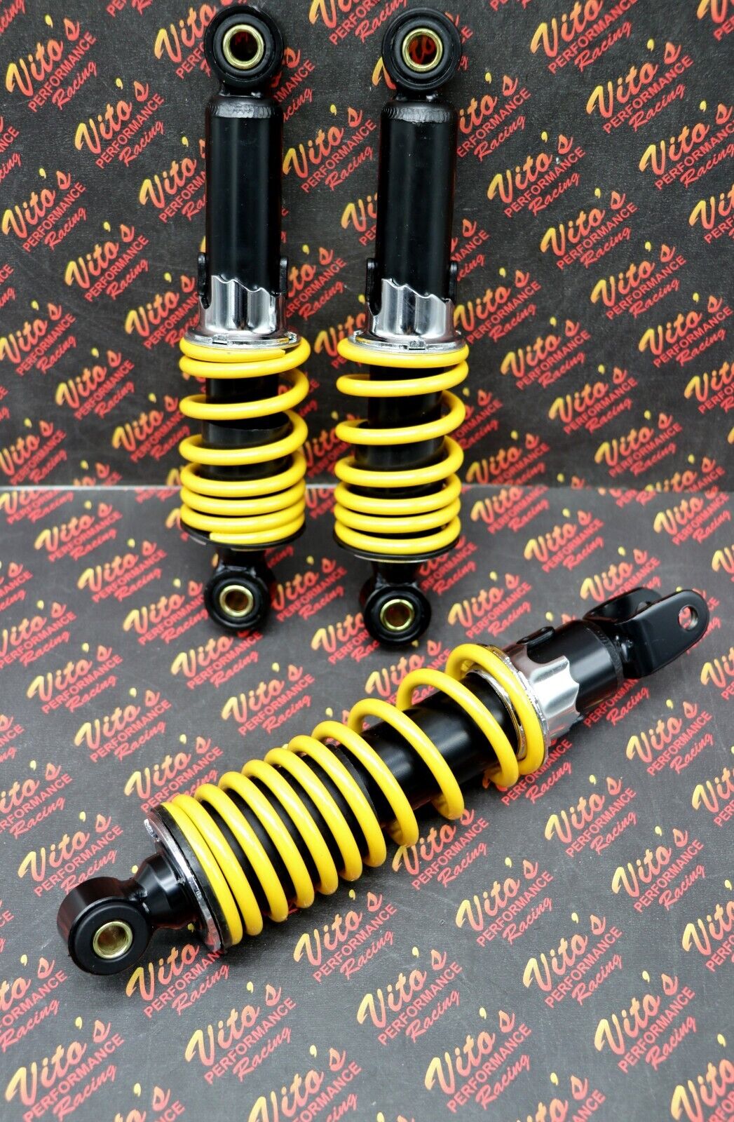NEW SHOCKS Front + Rear Suzuki LT50 LT80 Quadrunner Quadsport 1983-2005 YELLOW 1