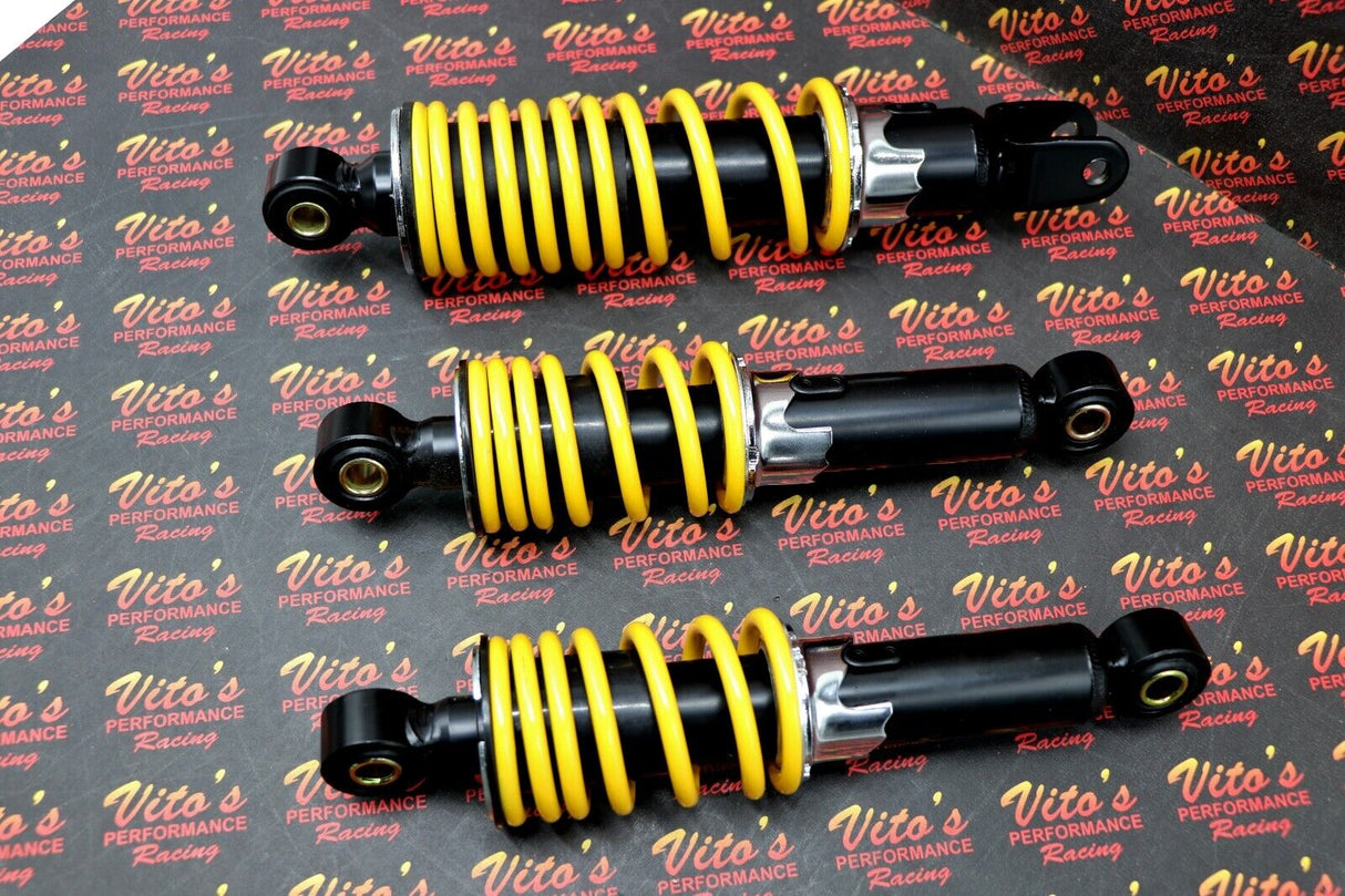 NEW SHOCKS Front + Rear Suzuki LT50 LT80 Quadrunner Quadsport 1983-2005 YELLOW 2