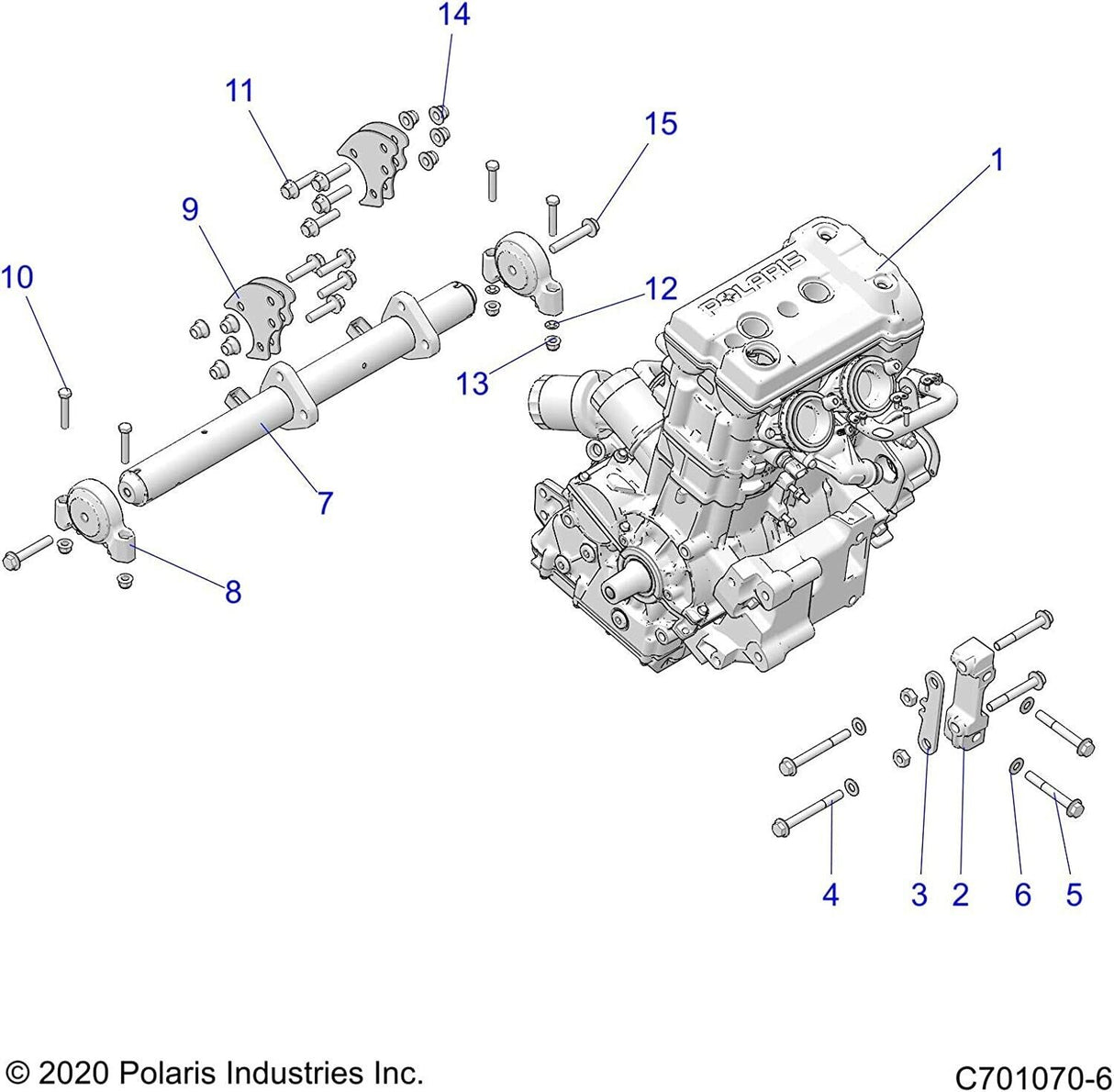 Polaris Driveline Isolator Mount 1332955 RZR Ranger XP 1000 900 500 570 400 45° 6