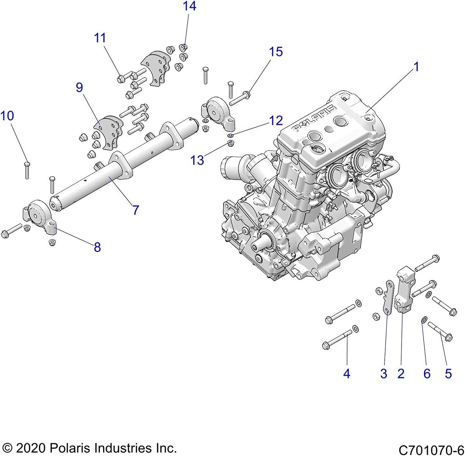 Polaris Driveline Isolator Mount 1332955 RZR Ranger XP 1000 900 500 570 400 45° 6