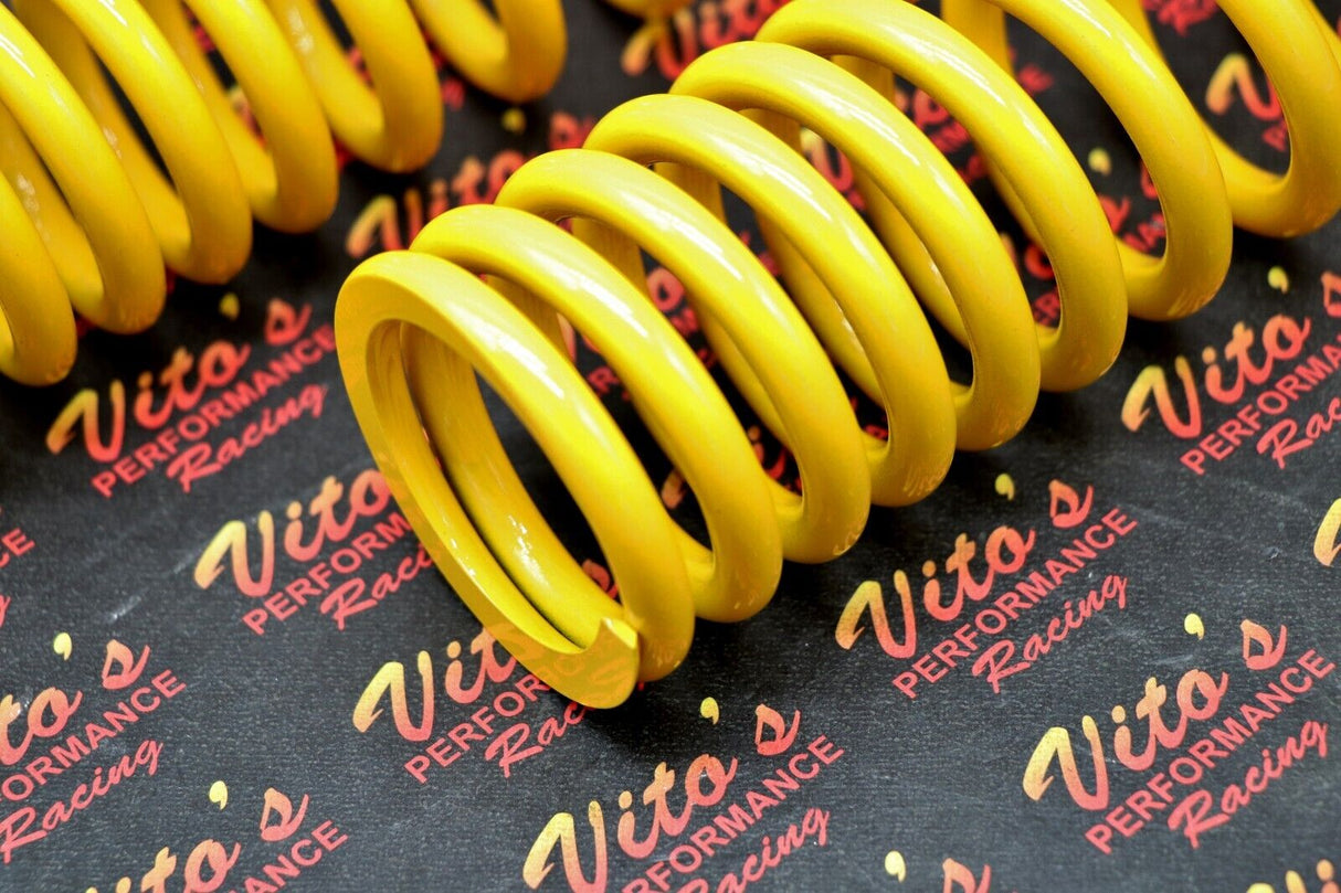 2 x front shock springs Yamaha Banshee 1987-2006 POWDERCOATED YELLOW (one pair) 3