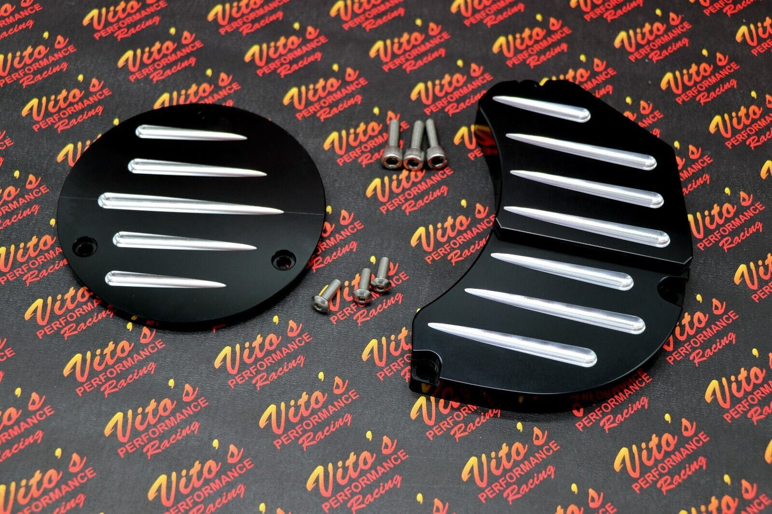 Yamaha Banshee billet aluminum clutch insert + water pump cover + screws BLACK 1