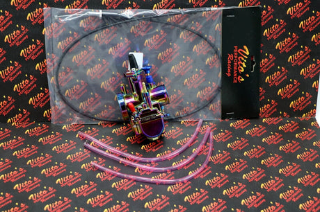 Yamaha Blaster 28MM 28PWK Larger Carb Carburetor Kit + Vito's Cable TITANIUM 3