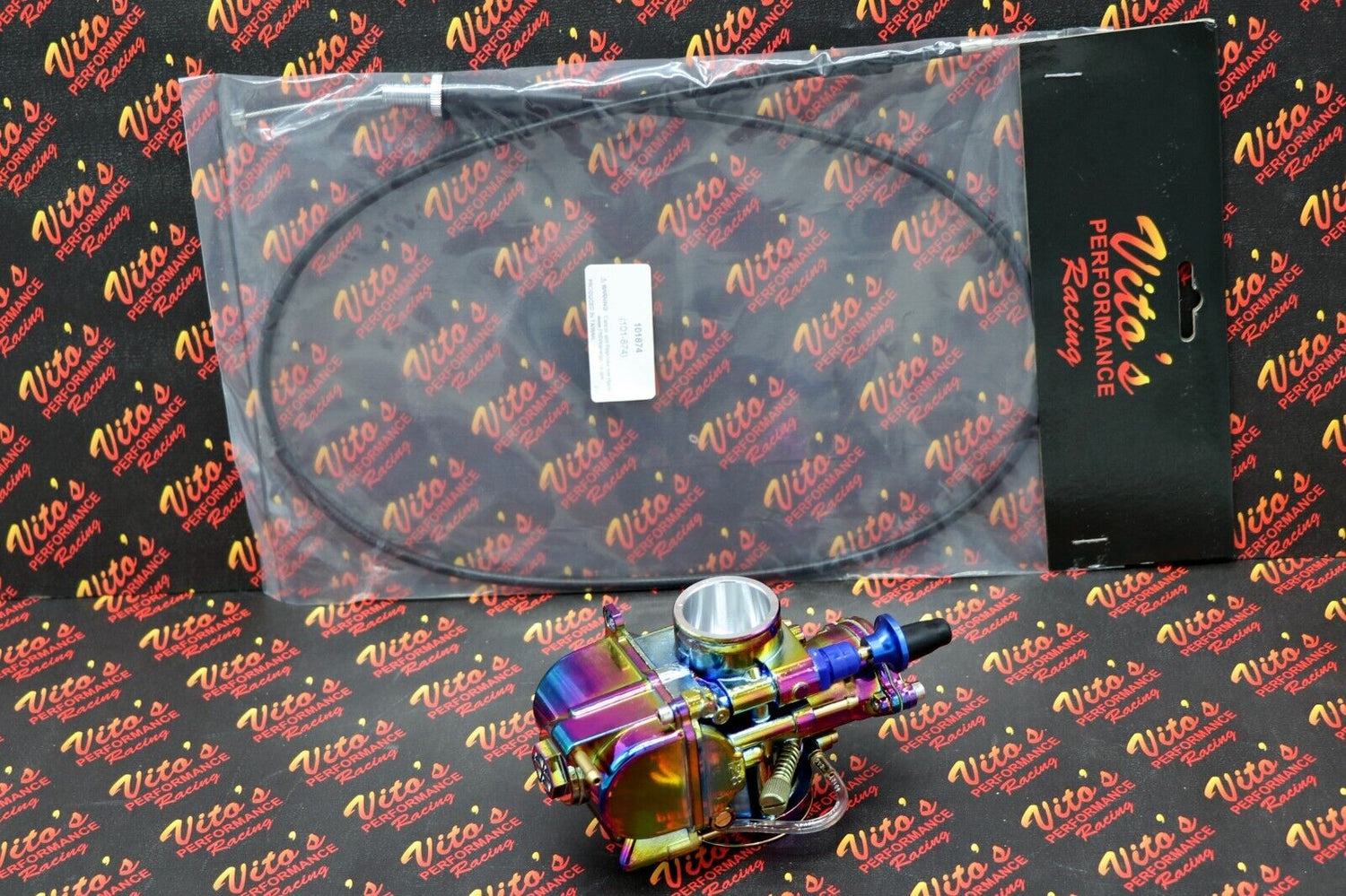 Yamaha Blaster 28MM 28PWK Larger Carb Carburetor Kit + Vito's Cable TITANIUM 6