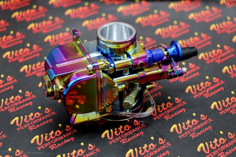 Yamaha Blaster 28MM 28PWK Larger Carb Carburetor Kit + Vito's Cable TITANIUM 10