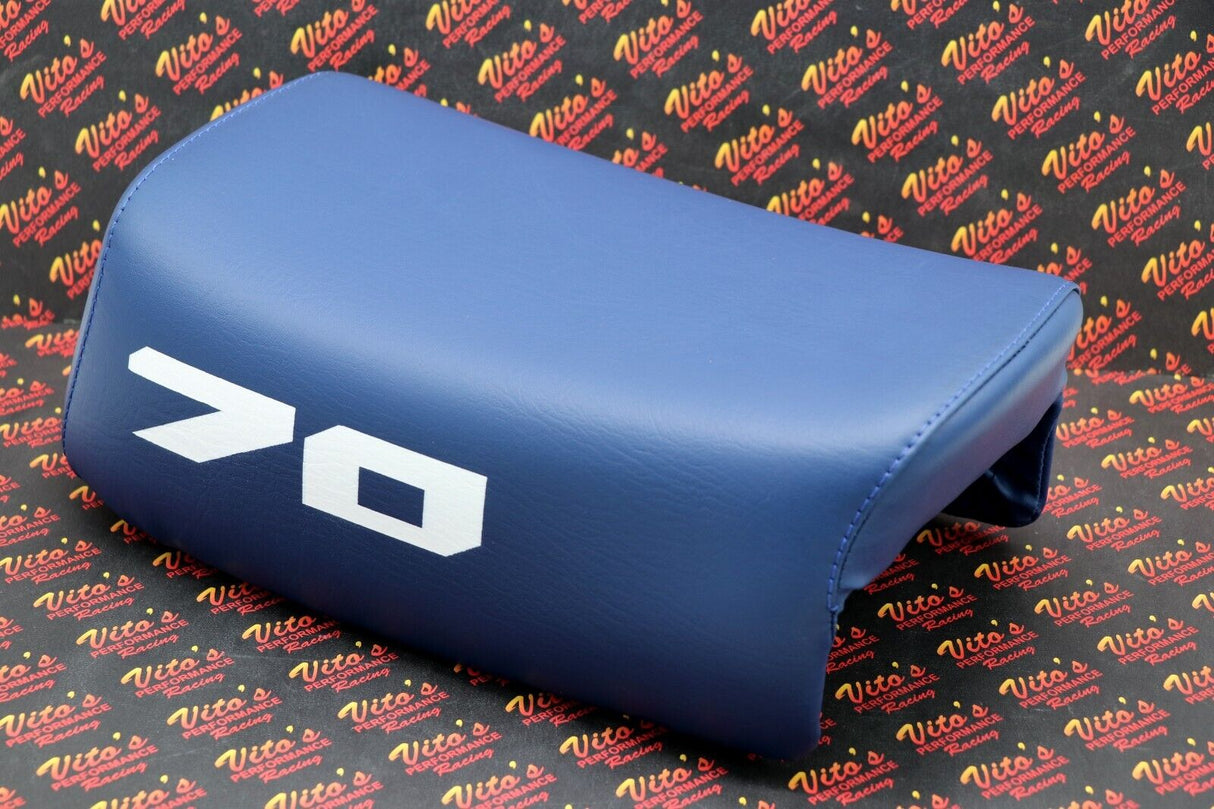 NEW Honda ATC70 seat complete - fits 1978-1985 ATC 70 #70 print on sides BLUE 1