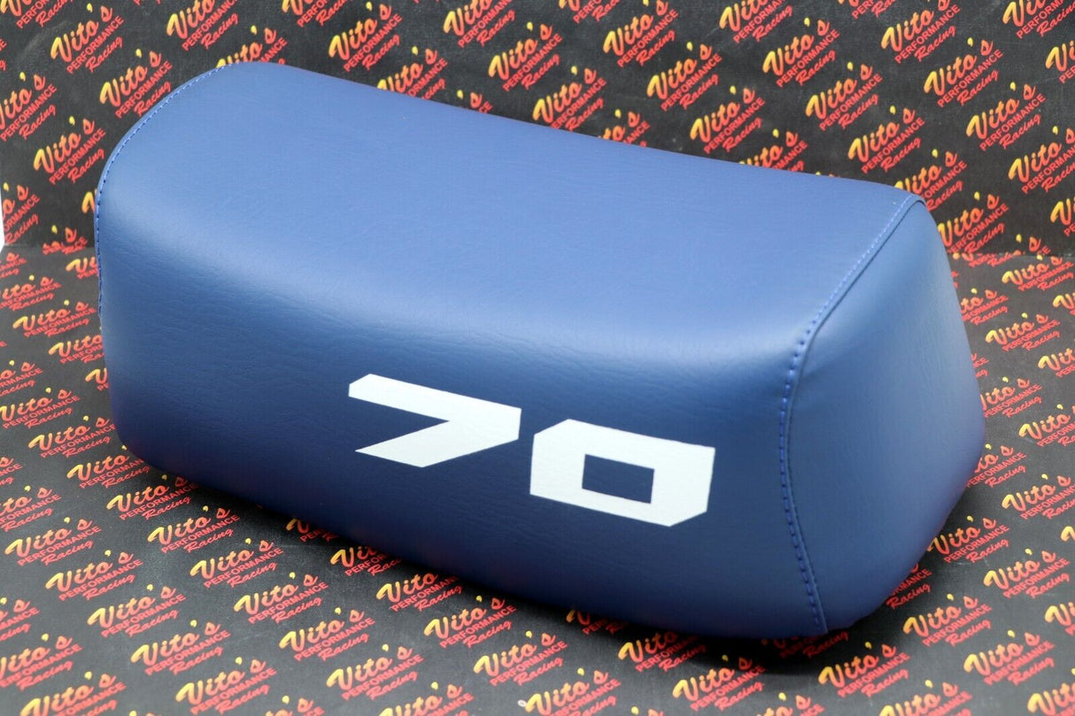 NEW Honda ATC70 seat complete - fits 1978-1985 ATC 70 #70 print on sides BLUE 2