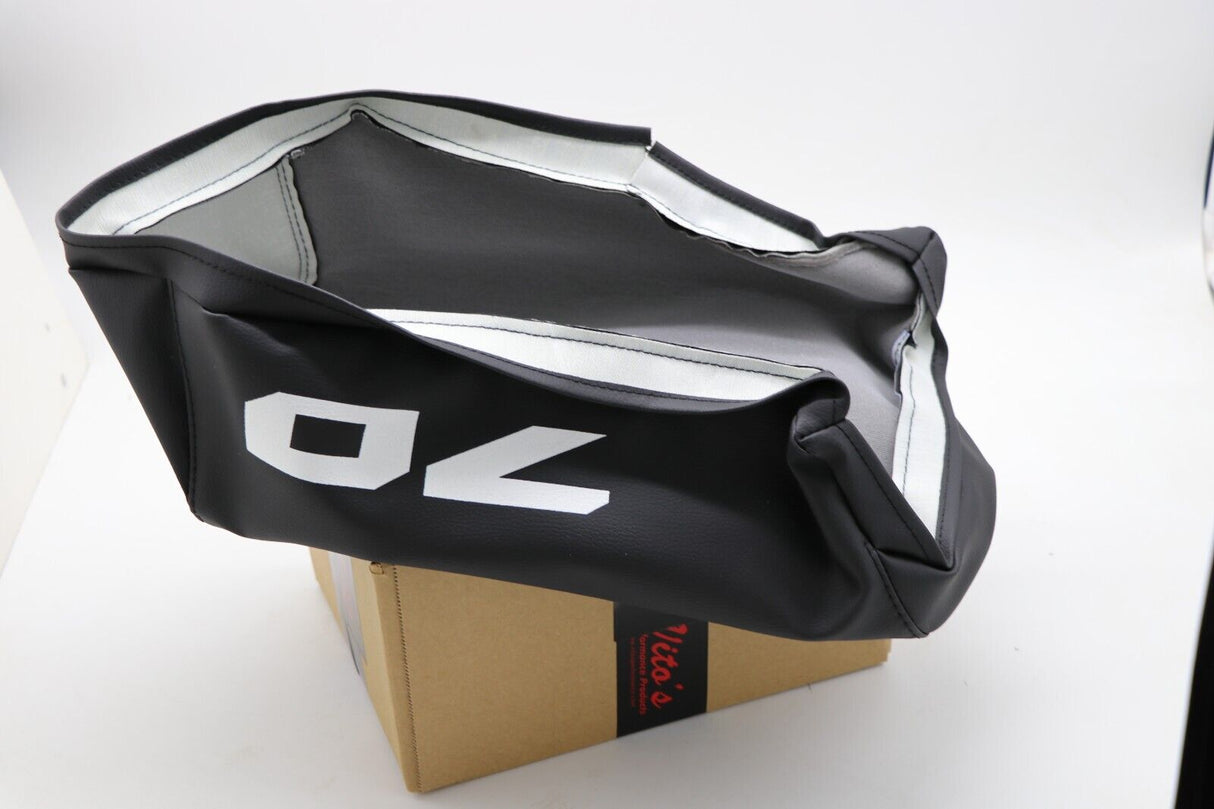 NEW Honda ATC70 seat cover only - fits 1978-1985 ATC 70 BLACK SMOOTH #70 letters 5