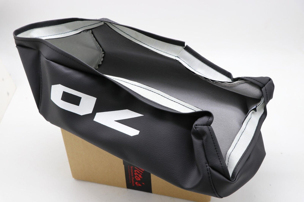 NEW Honda ATC70 seat cover only - fits 1978-1985 ATC 70 BLACK SMOOTH #70 letters 6