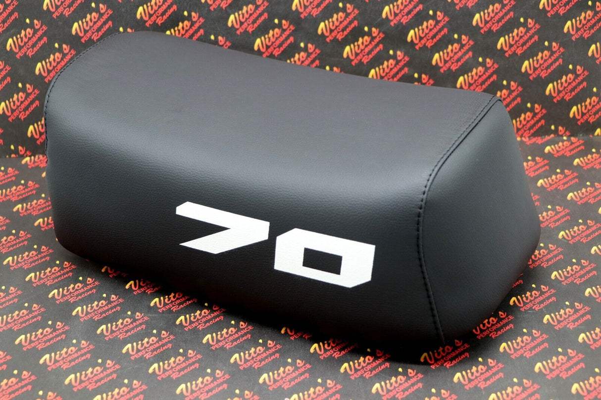 NEW Honda ATC70 seat cover only - fits 1978-1985 ATC 70 BLACK SMOOTH #70 letters 8